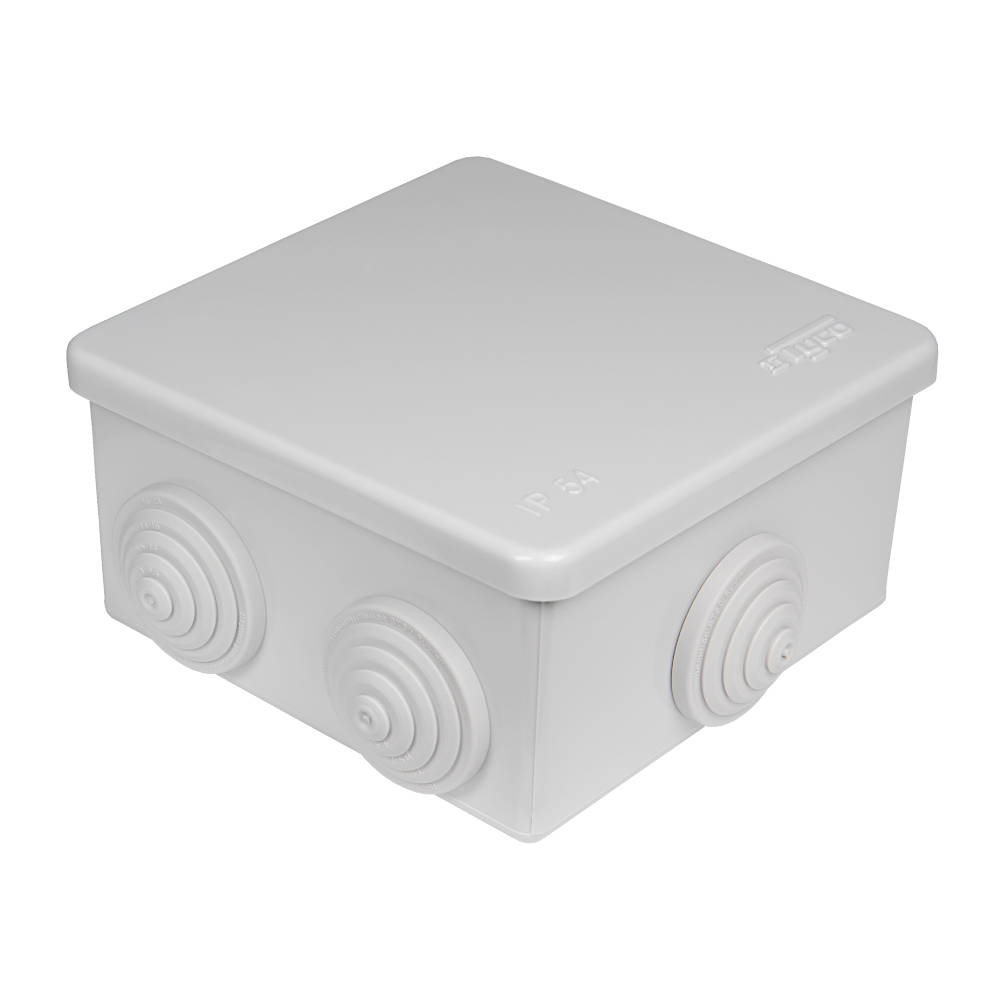 67040 Тусо Коробка распаячная для о/у 85х85, гл. 40, 6 вводов