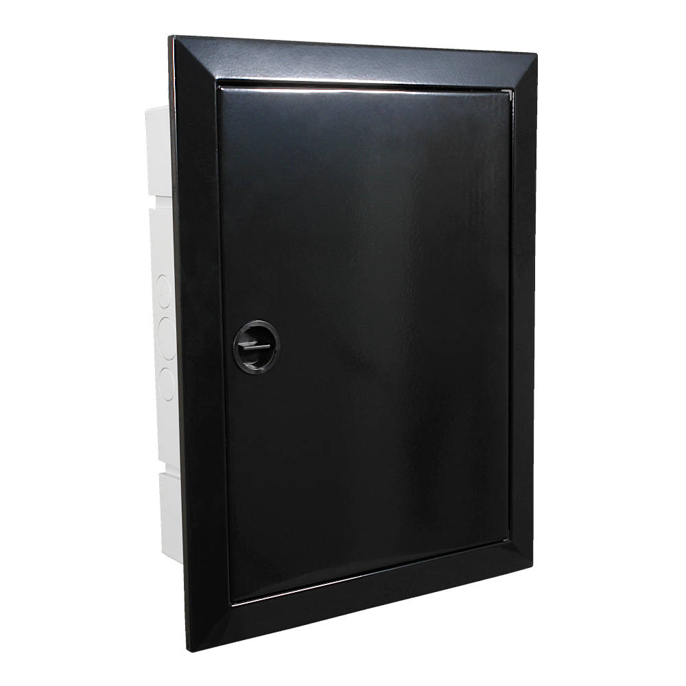 68124МЧ Тусо Щиток с/п на 24 мод. с металлической дверцей 430х325х103мм, черный