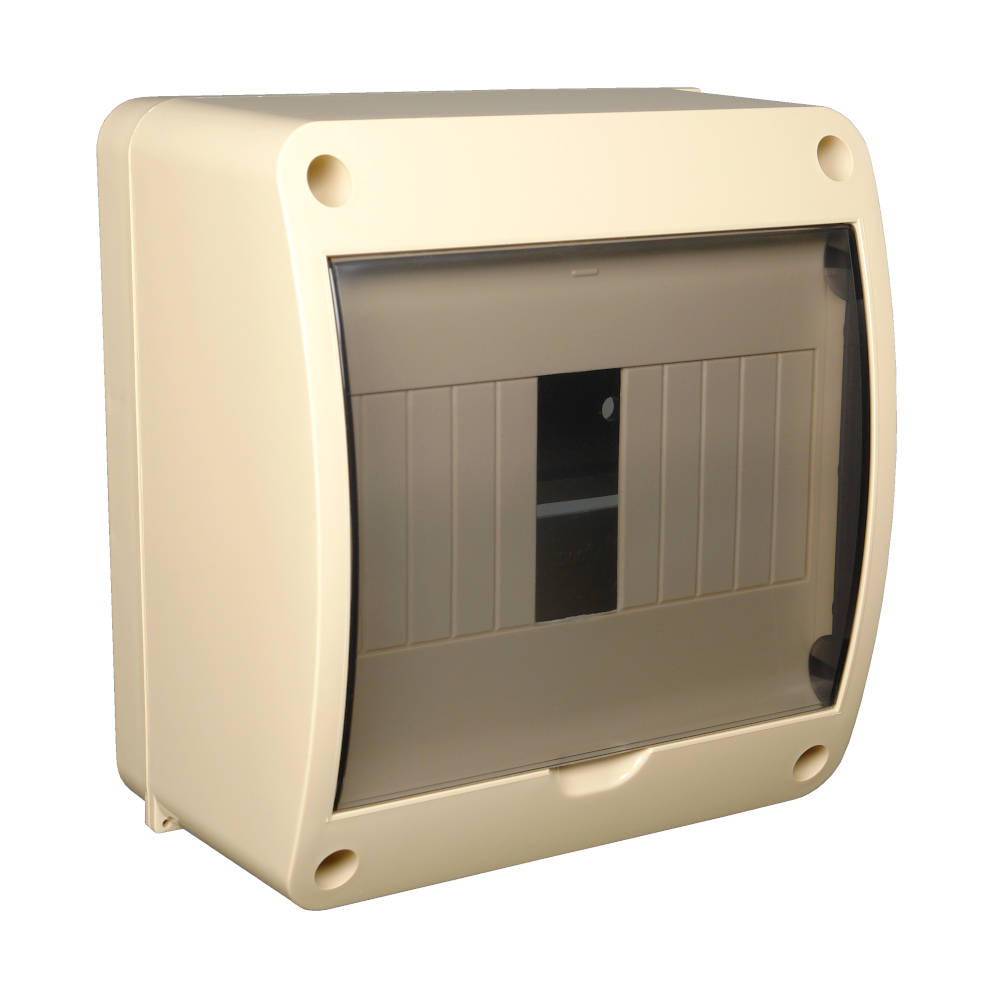 68306БЖ Тусо Щиток о/п на 6 мод. с вертикальной дверцей, 140х125х85мм, бежевый